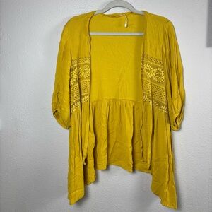 Mustard Yellow Women's Boho Cardigan